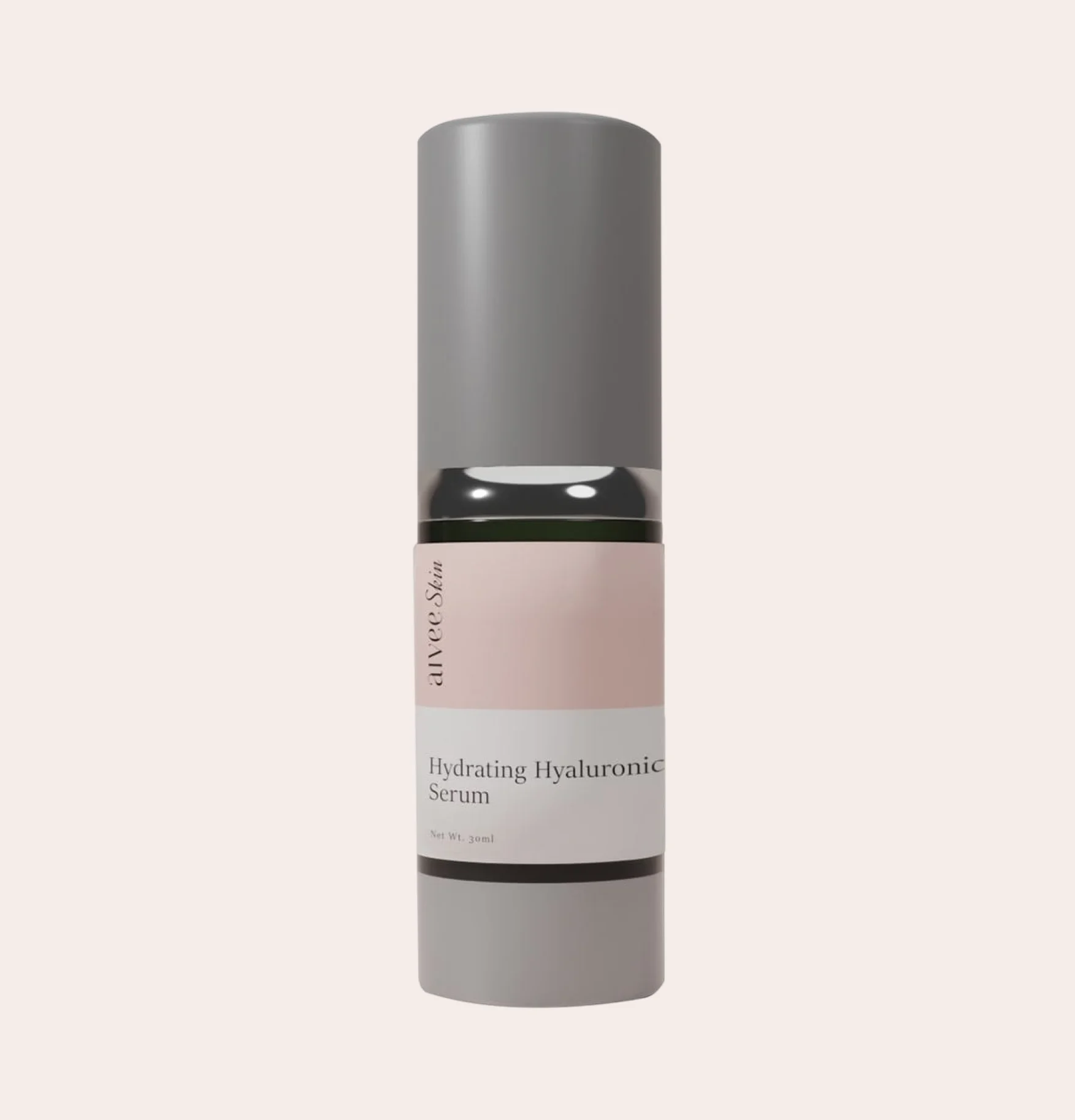 Hydrating Hyaluronic Serum grey pump bottle