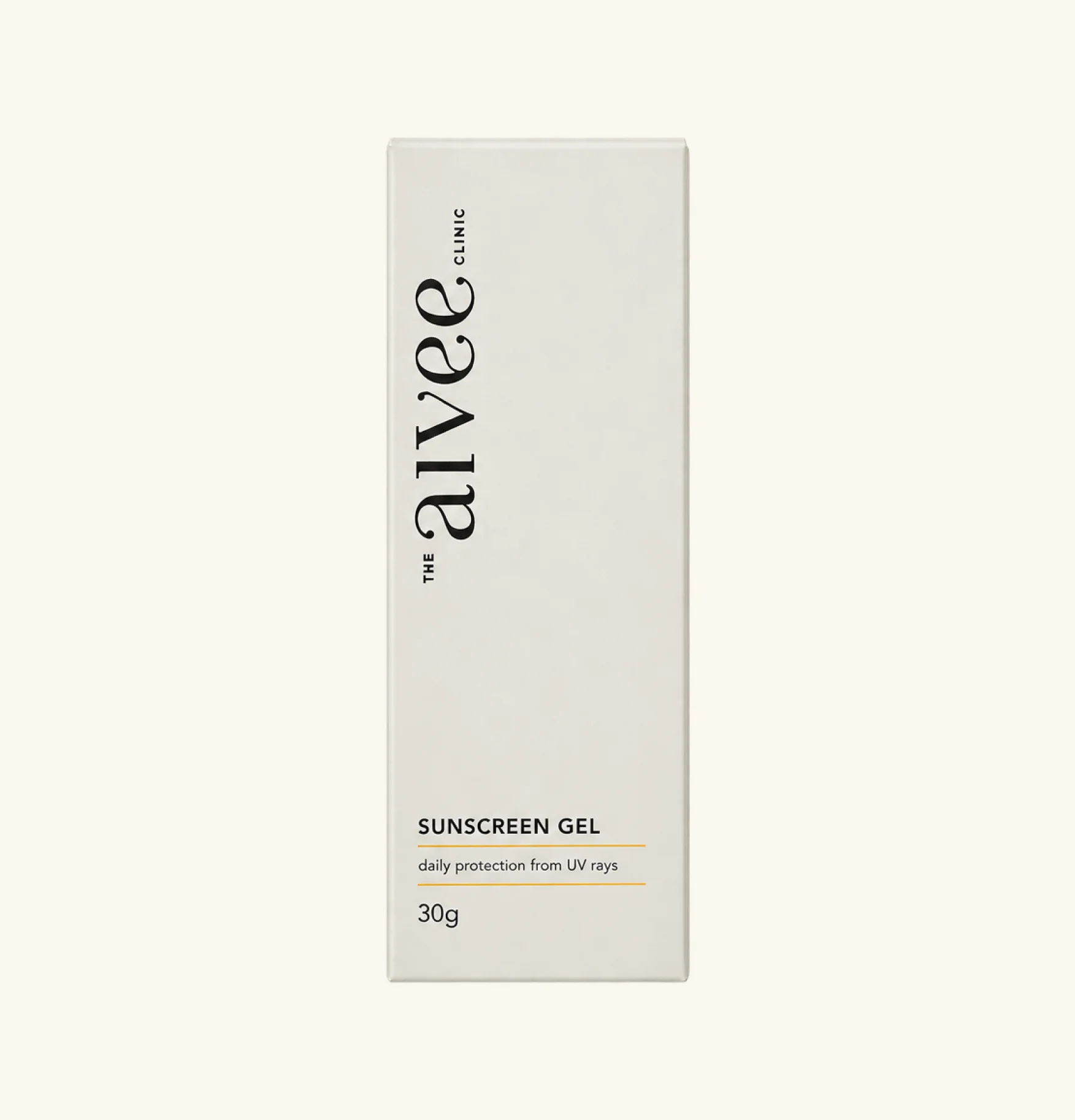 Sunscreen Gel white box, Front